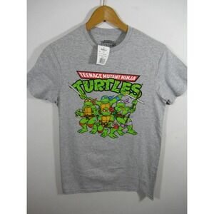 NEW Teenage Mutant Ninja Turtles T Shirt Men Small Gray Short Sleeve TMNT